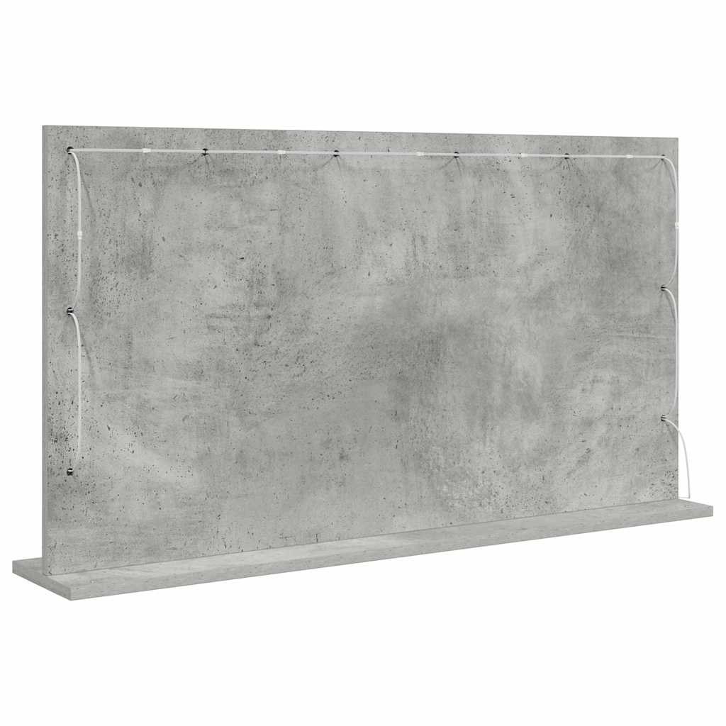 vidaXL Vanity Mirror Rectangular Concrete Grey 100 x 55 x 18 cm
