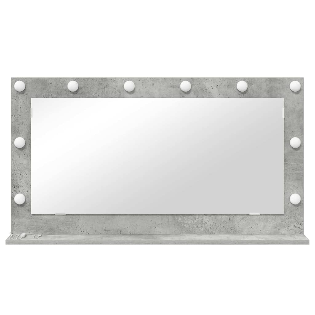 vidaXL Vanity Mirror Rectangular Concrete Grey 100 x 55 x 18 cm