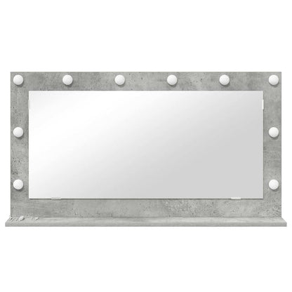 vidaXL Vanity Mirror Rectangular Concrete Grey 100 x 55 x 18 cm