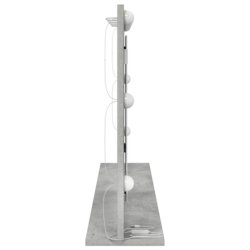 vidaXL Vanity Mirror Rectangular Concrete Grey 100 x 55 x 18 cm