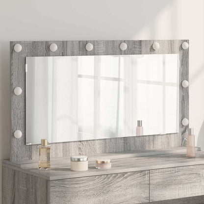 vidaXL Vanity Mirror Grey Sonoma 100 x 55 x 18 cm Rectangular
