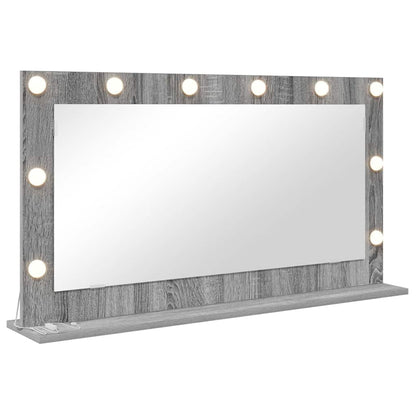 vidaXL Vanity Mirror Rectangular Grey Sonoma 100 x 55 x 18 cm