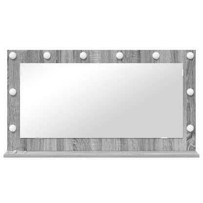 vidaXL Vanity Mirror Rectangular Grey Sonoma 100 x 55 x 18 cm