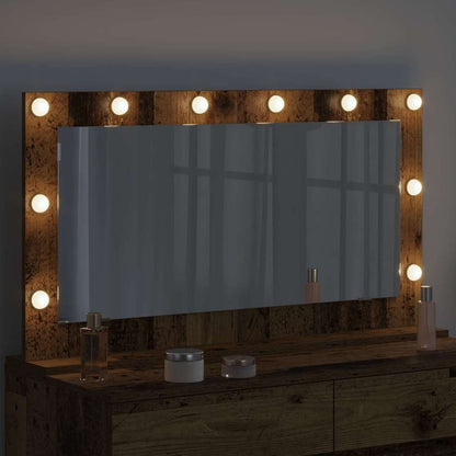 vidaXL Vanity Mirror Rectangular with Mirror Old Wood 100 x 55 x 18 cm