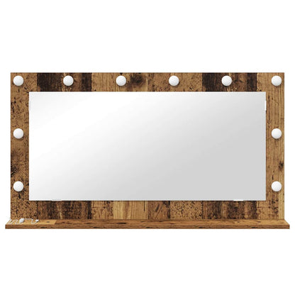 vidaXL Vanity Mirror Rectangular with Mirror Old Wood 100 x 55 x 18 cm
