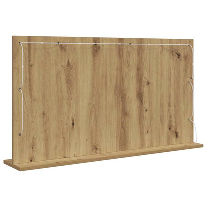 vidaXL Vanity Mirror Artisan Oak 100 x 55 x 18 cm Rectangular