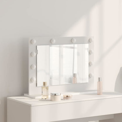 vidaXL Vanity Mirror White 60 x 45 x 18 cm Glass and Engineered wood