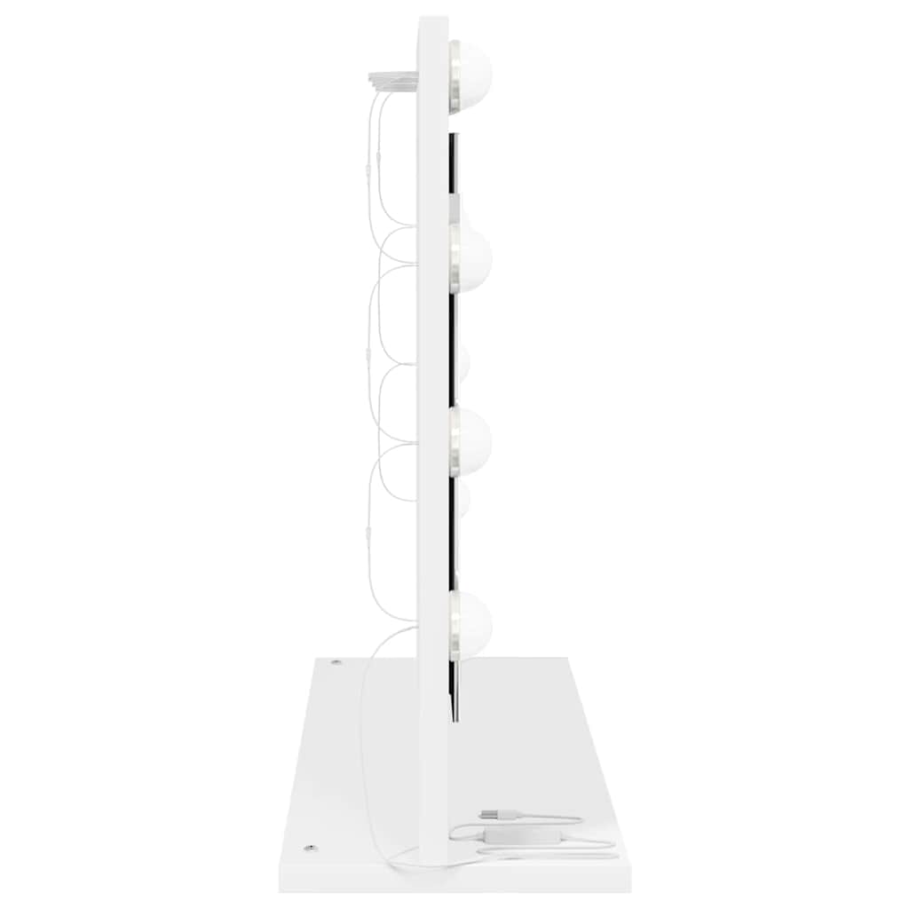 vidaXL Vanity Mirror White 60 x 45 x 18 cm Glass and Engineered wood