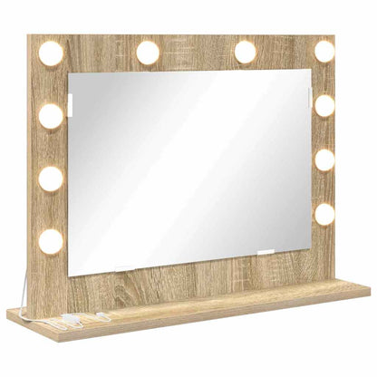 vidaXL Vanity Mirror Rectangular Sonoma Oak 60 x 45 x 18 cm