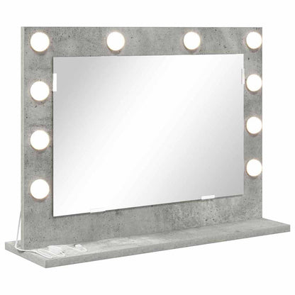 vidaXL Vanity Mirror Rectangular Concrete Grey 60 x 45 x 18 cm