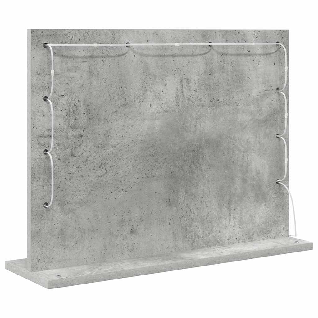vidaXL Vanity Mirror Rectangular Concrete Grey 60 x 45 x 18 cm