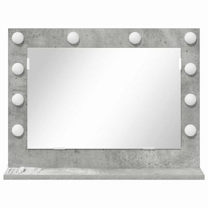 vidaXL Vanity Mirror Rectangular Concrete Grey 60 x 45 x 18 cm