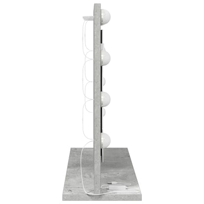 vidaXL Vanity Mirror Rectangular Concrete Grey 60 x 45 x 18 cm