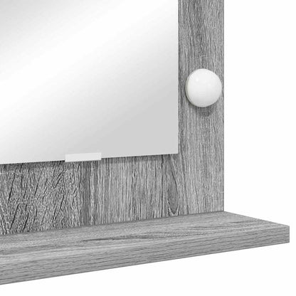 vidaXL Vanity Mirror Rectangular Grey Sonoma 60 x 45 x 18 cm