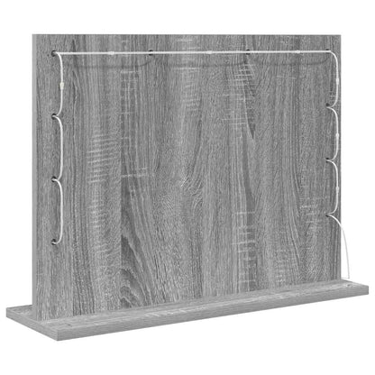 vidaXL Vanity Mirror Rectangular Grey Sonoma 60 x 45 x 18 cm