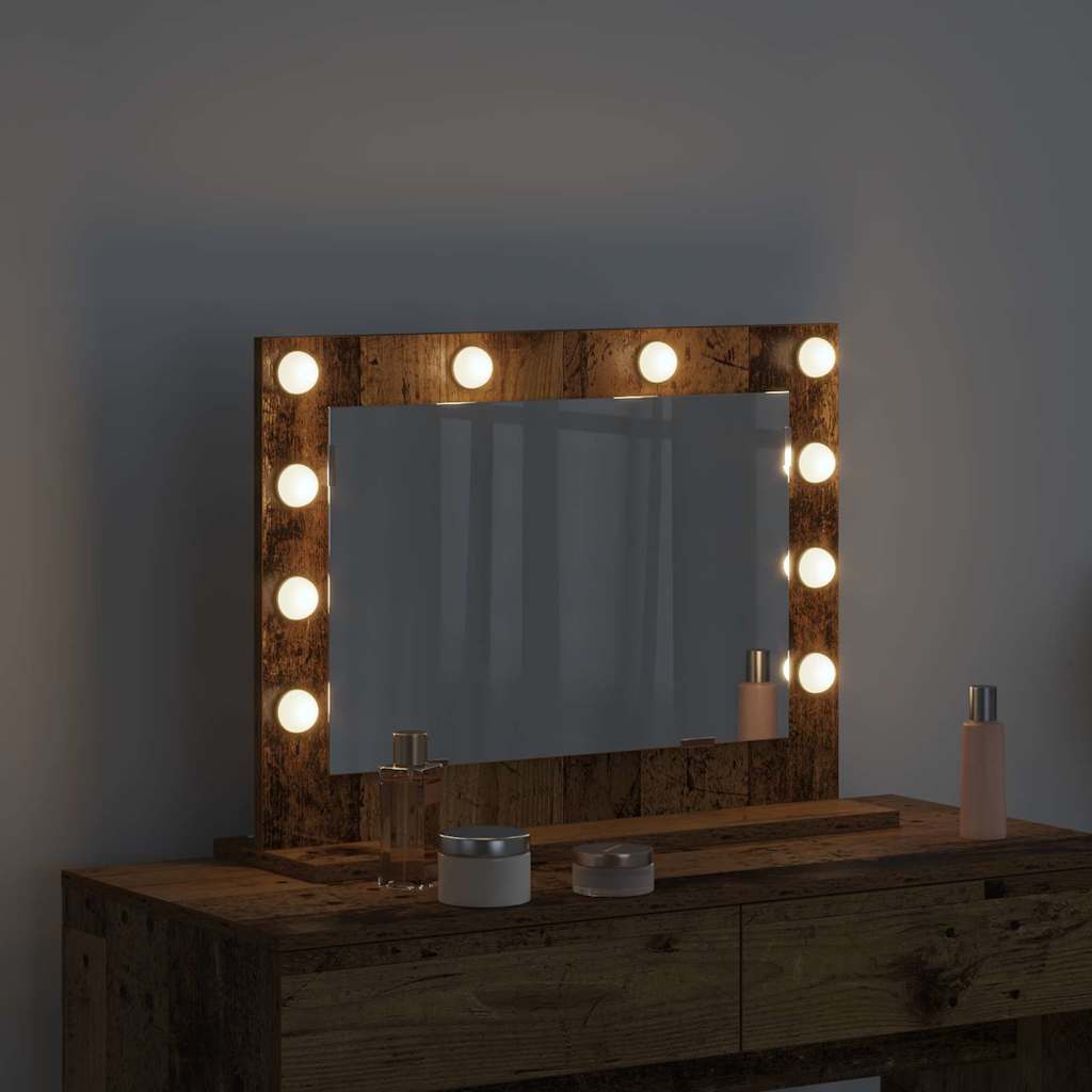 vidaXL Vanity Mirror Rectangular with Mirror Old Wood 60 x 45 x 18 cm