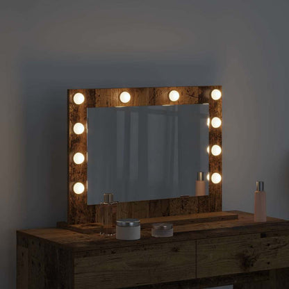 vidaXL Vanity Mirror Rectangular with Mirror Old Wood 60 x 45 x 18 cm