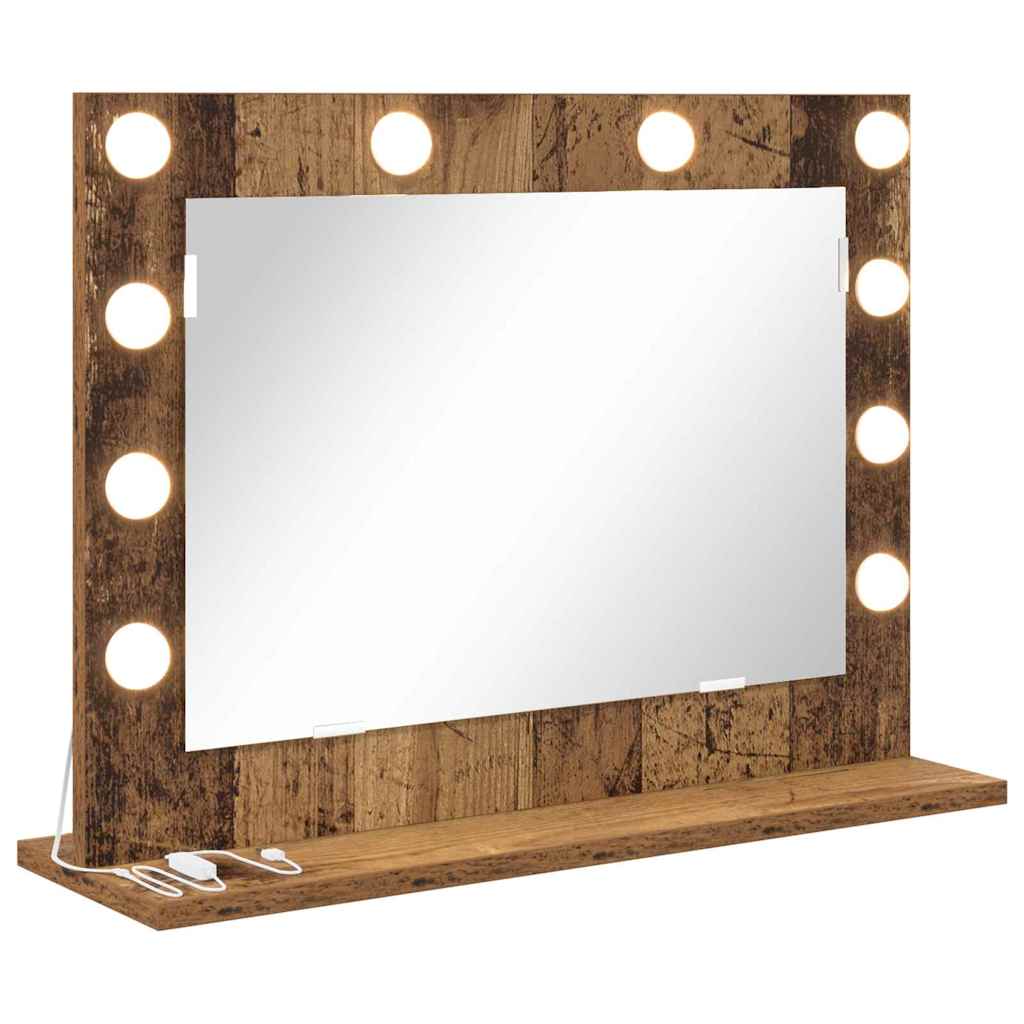vidaXL Vanity Mirror Rectangular with Mirror Old Wood 60 x 45 x 18 cm