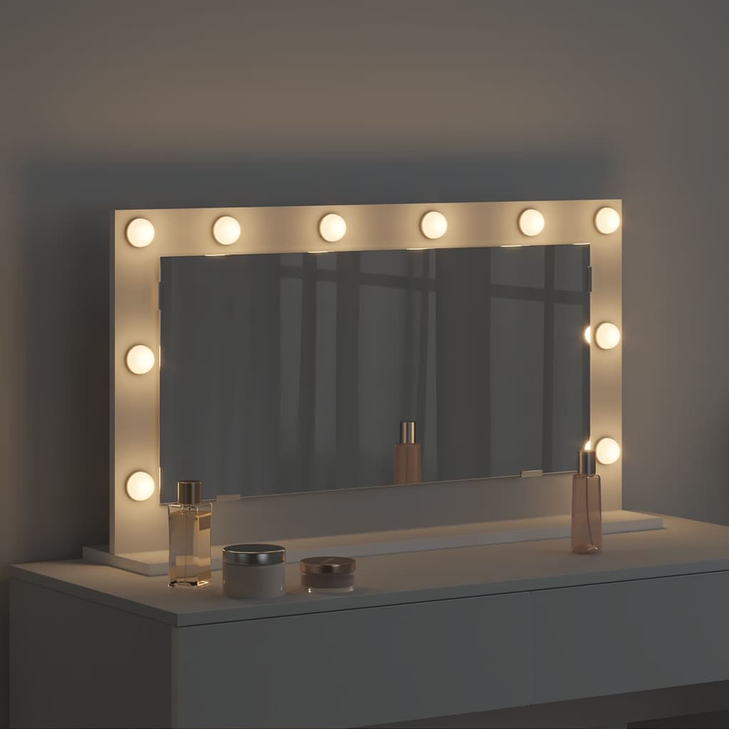 vidaXL Vanity Mirror White 80 x 45 x 18 cm Glass and Engineered wood