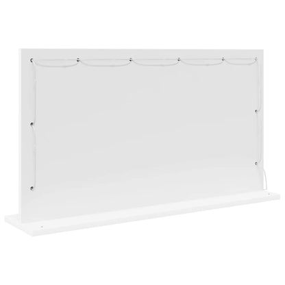 vidaXL Vanity Mirror White 80 x 45 x 18 cm Glass and Engineered wood