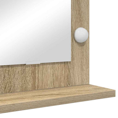 vidaXL Vanity Mirror Rectangular Sonoma Oak 80 x 45 x 18 cm