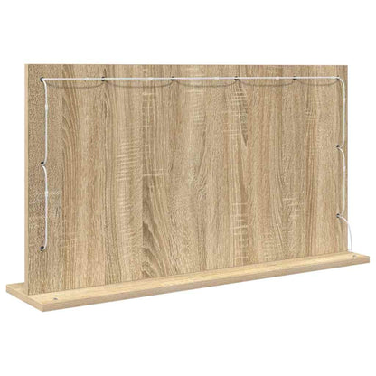 vidaXL Vanity Mirror Rectangular Sonoma Oak 80 x 45 x 18 cm