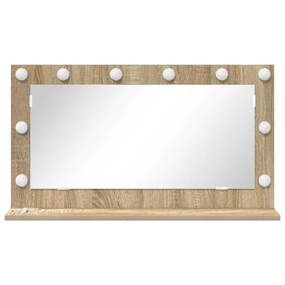 vidaXL Vanity Mirror Rectangular Sonoma Oak 80 x 45 x 18 cm