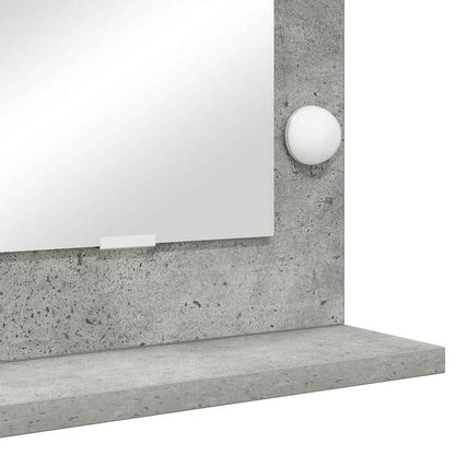 vidaXL Vanity Mirror Rectangular Concrete Grey 80 x 45 x 18 cm