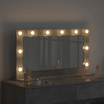 vidaXL Vanity Mirror Rectangular Concrete Grey 80 x 45 x 18 cm