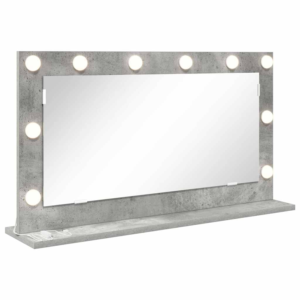 vidaXL Vanity Mirror Rectangular Concrete Grey 80 x 45 x 18 cm