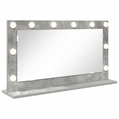 vidaXL Vanity Mirror Rectangular Concrete Grey 80 x 45 x 18 cm