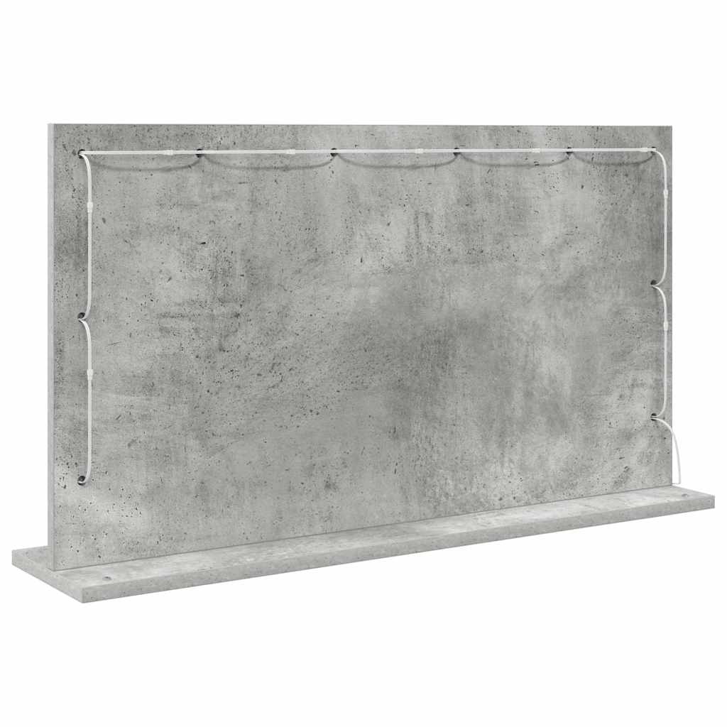 vidaXL Vanity Mirror Rectangular Concrete Grey 80 x 45 x 18 cm