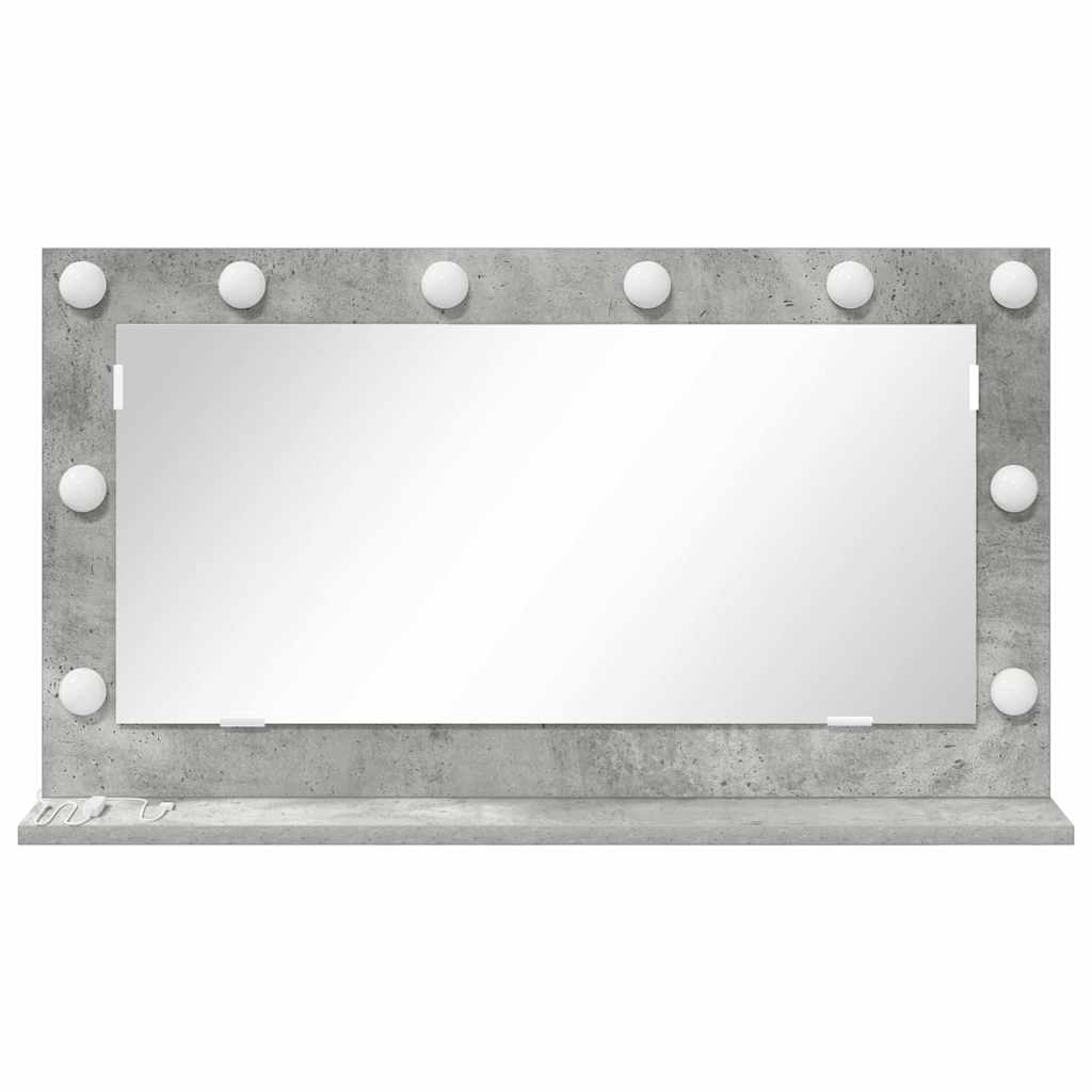vidaXL Vanity Mirror Rectangular Concrete Grey 80 x 45 x 18 cm