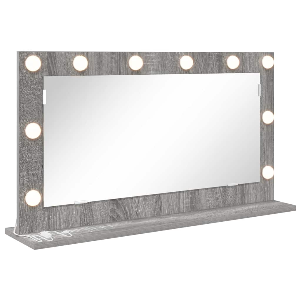 vidaXL Vanity Mirror Rectangular Grey Sonoma 80 x 45 x 18 cm