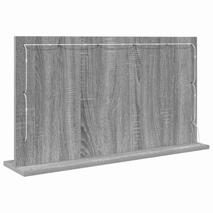 vidaXL Vanity Mirror Rectangular Grey Sonoma 80 x 45 x 18 cm