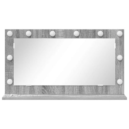 vidaXL Vanity Mirror Rectangular Grey Sonoma 80 x 45 x 18 cm