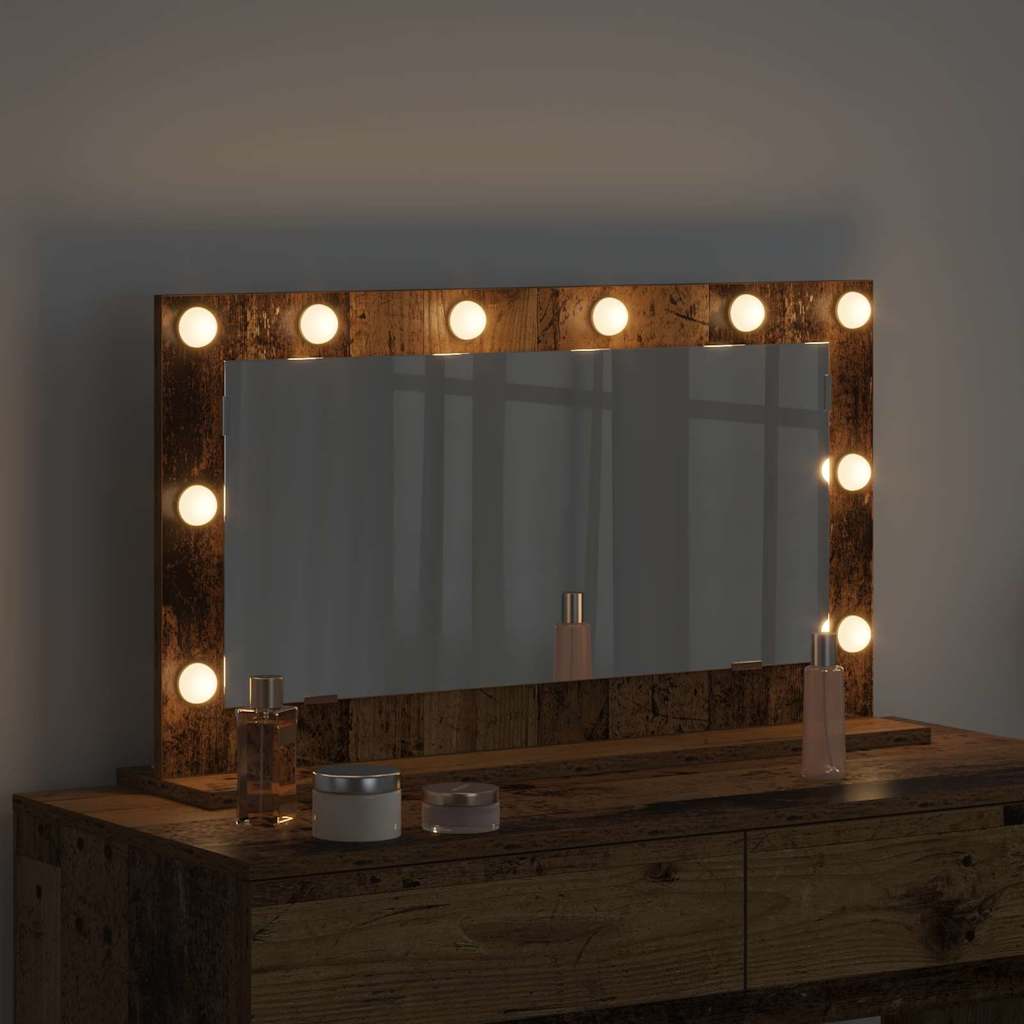 vidaXL Vanity Mirror Rectangular with Mirror Old Wood 80 x 45 x 18 cm