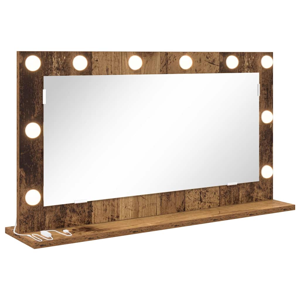 vidaXL Vanity Mirror Rectangular with Mirror Old Wood 80 x 45 x 18 cm