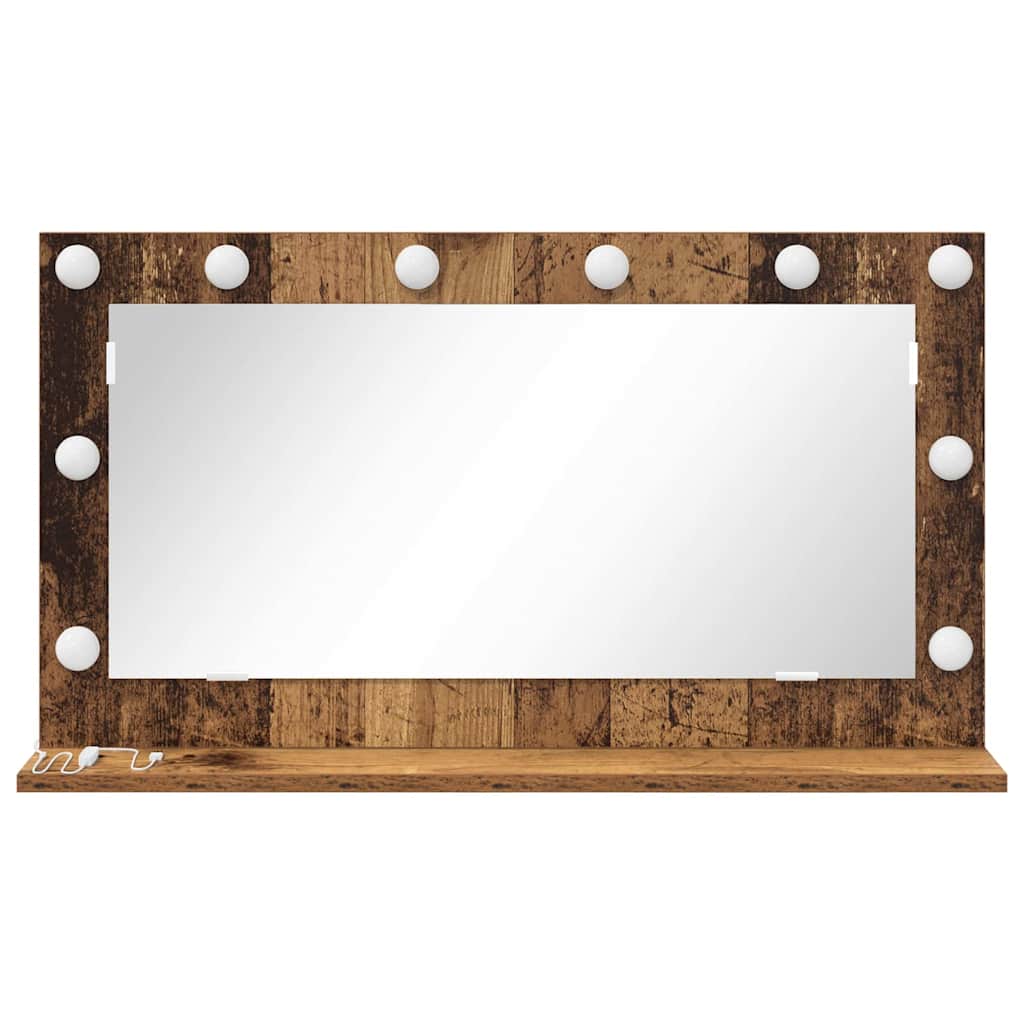 vidaXL Vanity Mirror Rectangular with Mirror Old Wood 80 x 45 x 18 cm