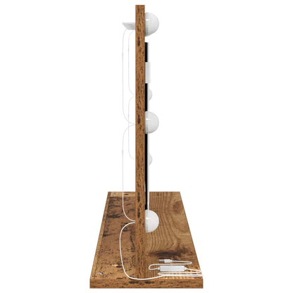vidaXL Vanity Mirror Rectangular with Mirror Old Wood 80 x 45 x 18 cm
