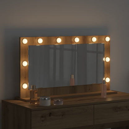 vidaXL Vanity Mirror Artisan Oak 80 x 45 x 18 cm Rectangular