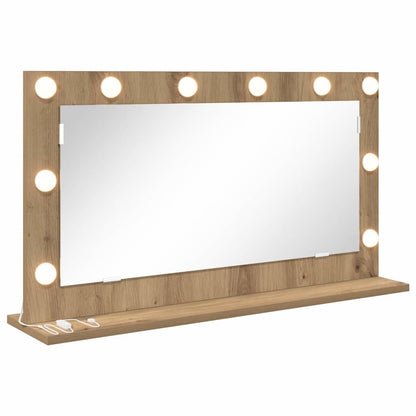vidaXL Vanity Mirror Artisan Oak 80 x 45 x 18 cm Rectangular