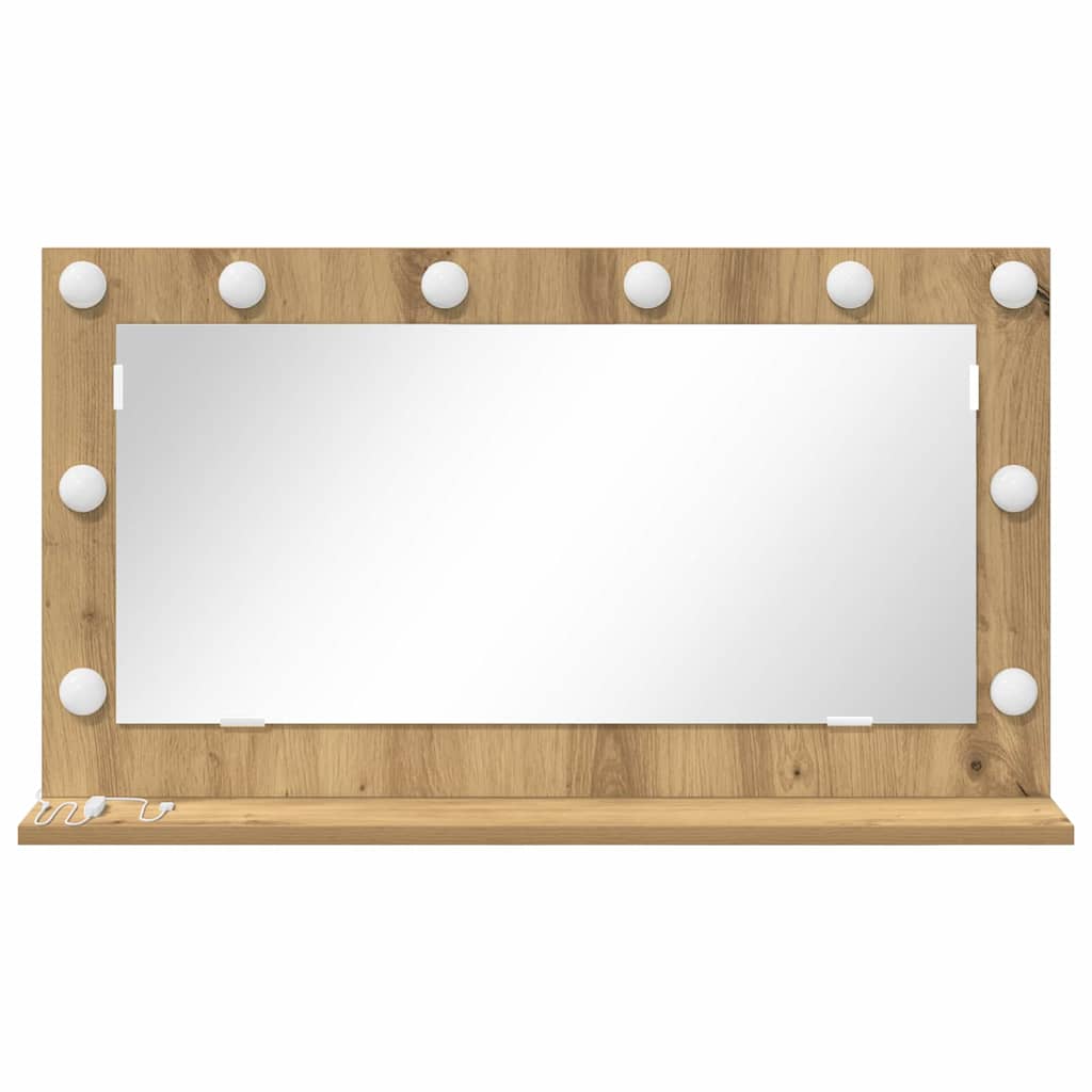 vidaXL Vanity Mirror Artisan Oak 80 x 45 x 18 cm Rectangular