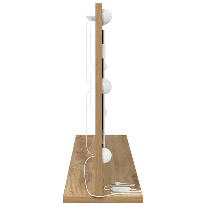 vidaXL Vanity Mirror Artisan Oak 80 x 45 x 18 cm Rectangular