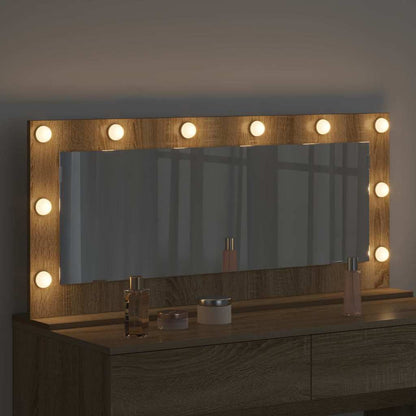 vidaXL Vanity Mirror Rectangular Sonoma Oak 100 x 45 x 18 cm