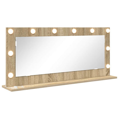 vidaXL Vanity Mirror Rectangular Sonoma Oak 100 x 45 x 18 cm