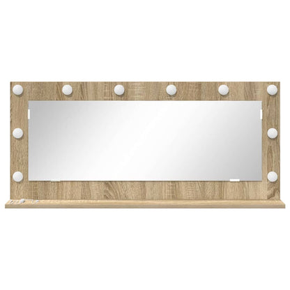 vidaXL Vanity Mirror Rectangular Sonoma Oak 100 x 45 x 18 cm