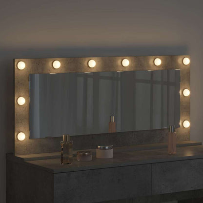 vidaXL Vanity Mirror Rectangular Concrete Grey 100 x 45 x 18 cm