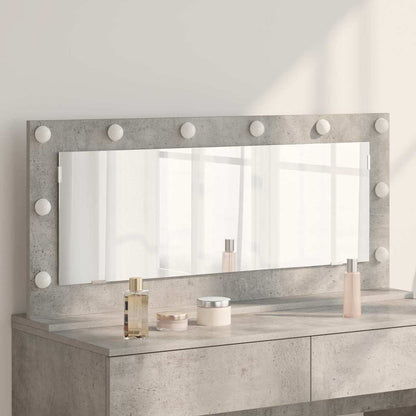 vidaXL Vanity Mirror Rectangular Concrete Grey 100 x 45 x 18 cm