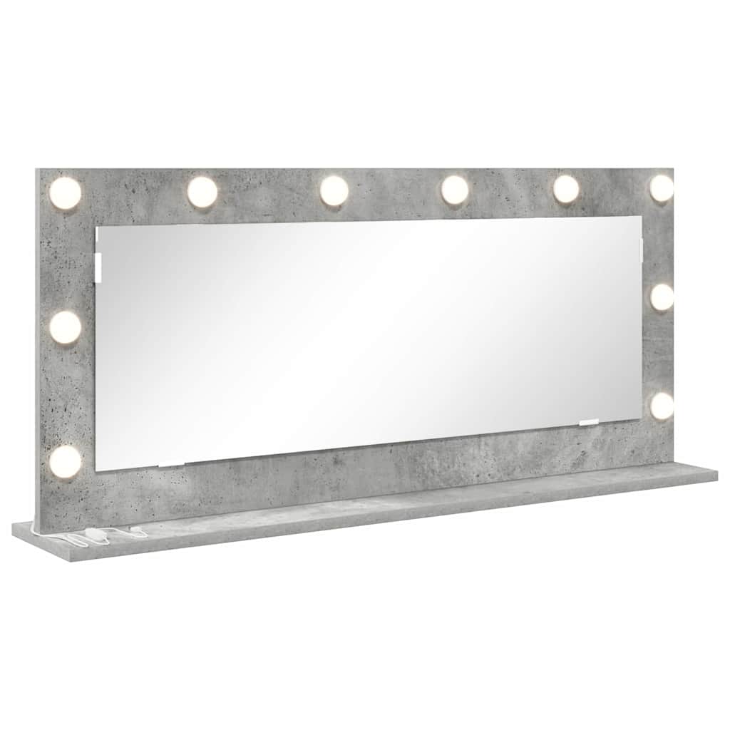 vidaXL Vanity Mirror Rectangular Concrete Grey 100 x 45 x 18 cm